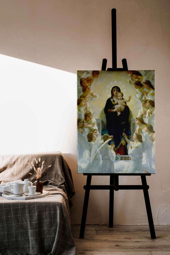 Reprodukcija „Mergelė su angelais“, William Bouguereau (1900)
