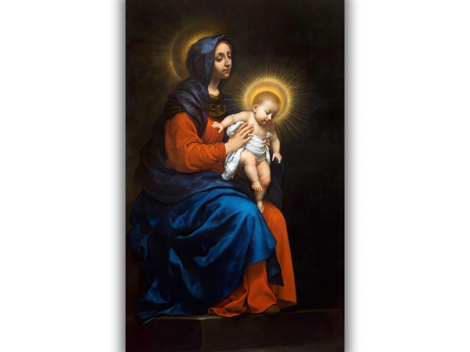 Reprodukcija „Madona su kūdikiu“, Carlo Dolci (1575)