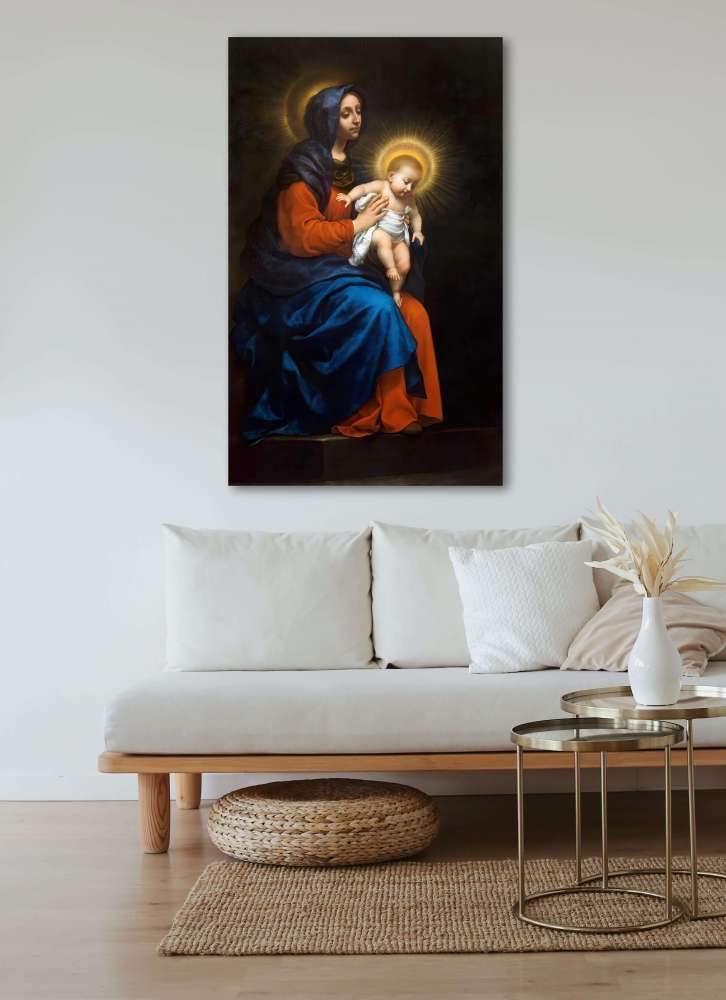 Reprodukcija „Madona su kūdikiu“, Carlo Dolci (1575)