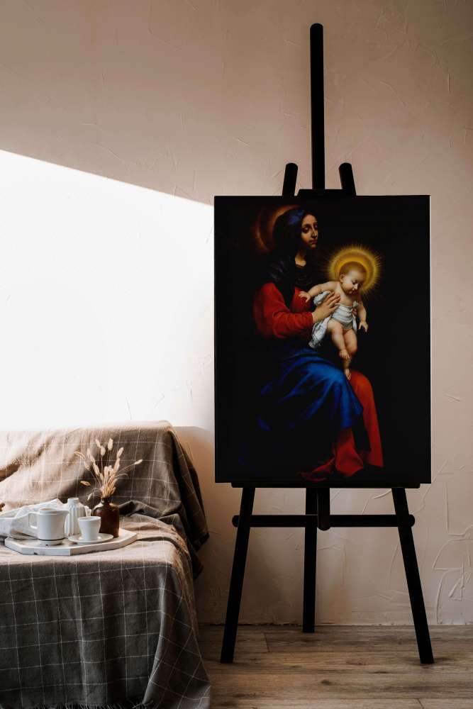 Reprodukcija „Madona su kūdikiu“, Carlo Dolci (1575)