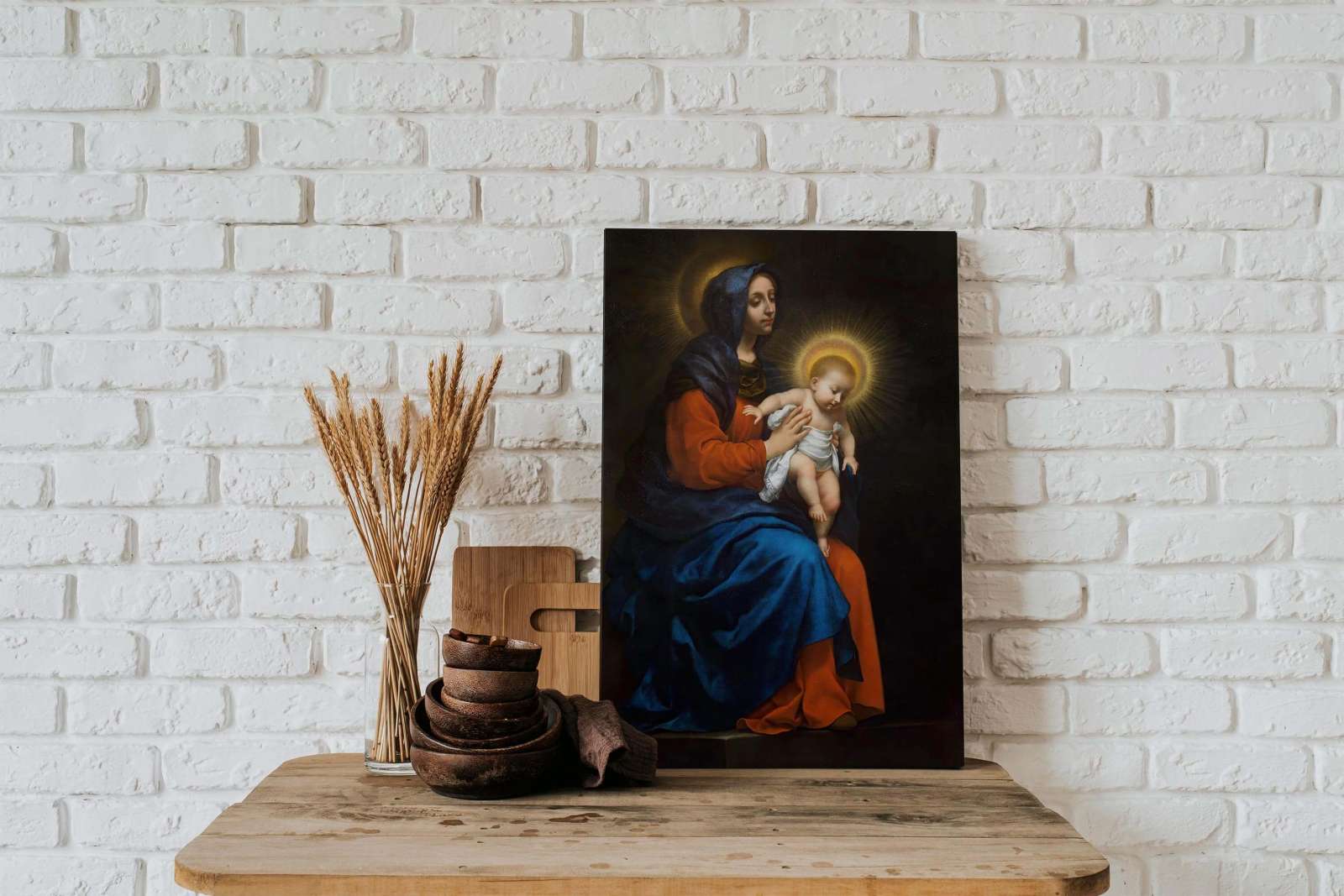 Reprodukcija „Madona su kūdikiu“, Carlo Dolci (1575)