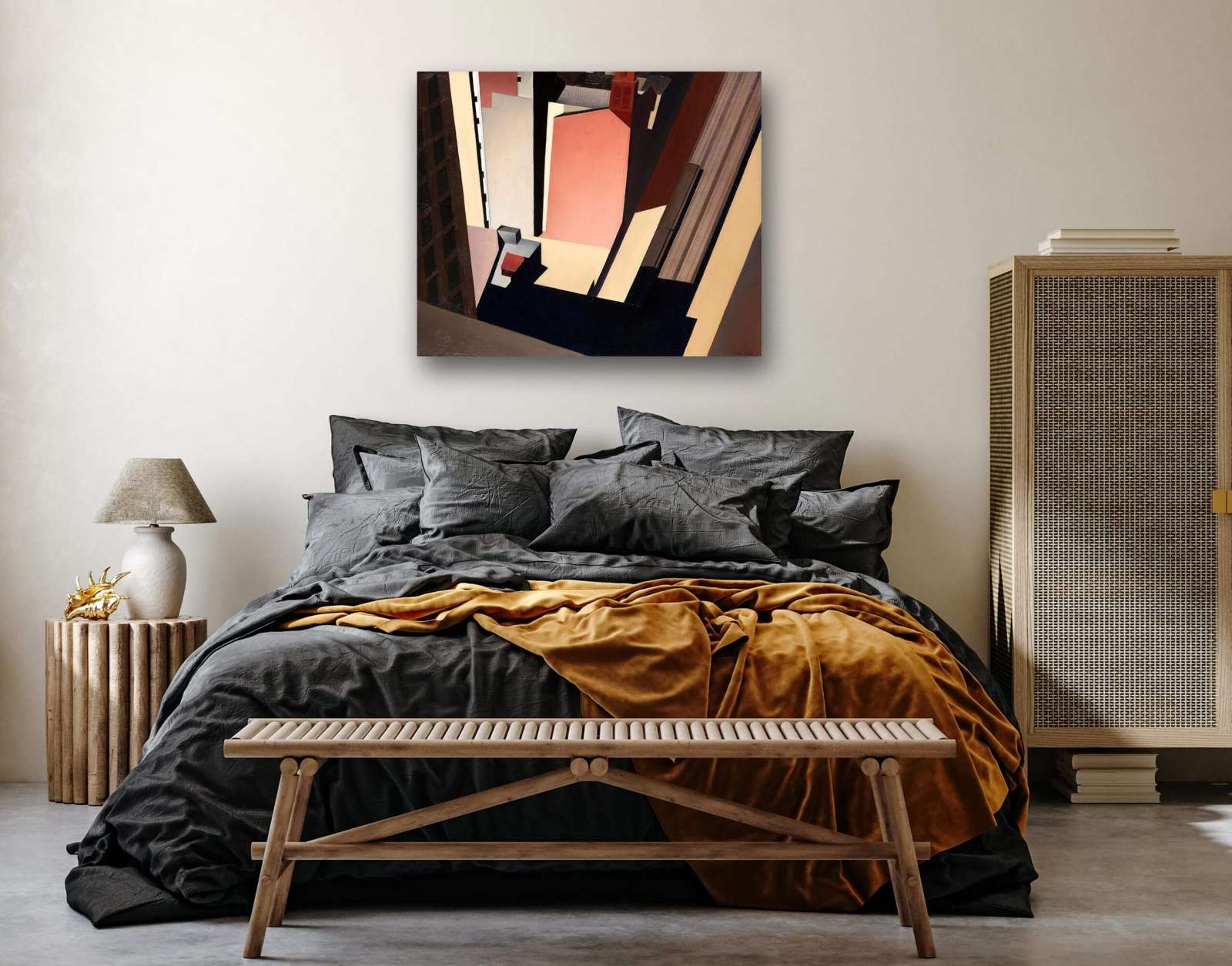 Reprodukcija „Bažnyčios gatvė“, Charles Sheeler (1920)