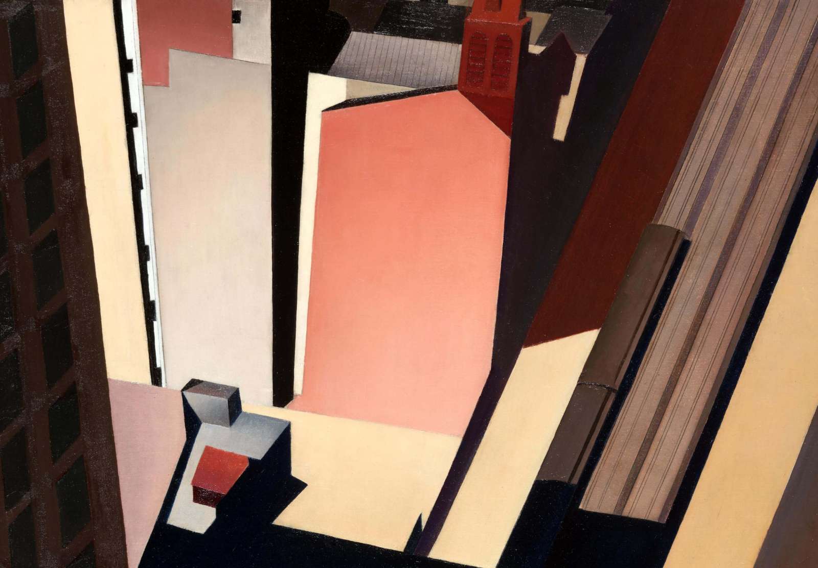 Reprodukcija „Bažnyčios gatvė“, Charles Sheeler (1920)