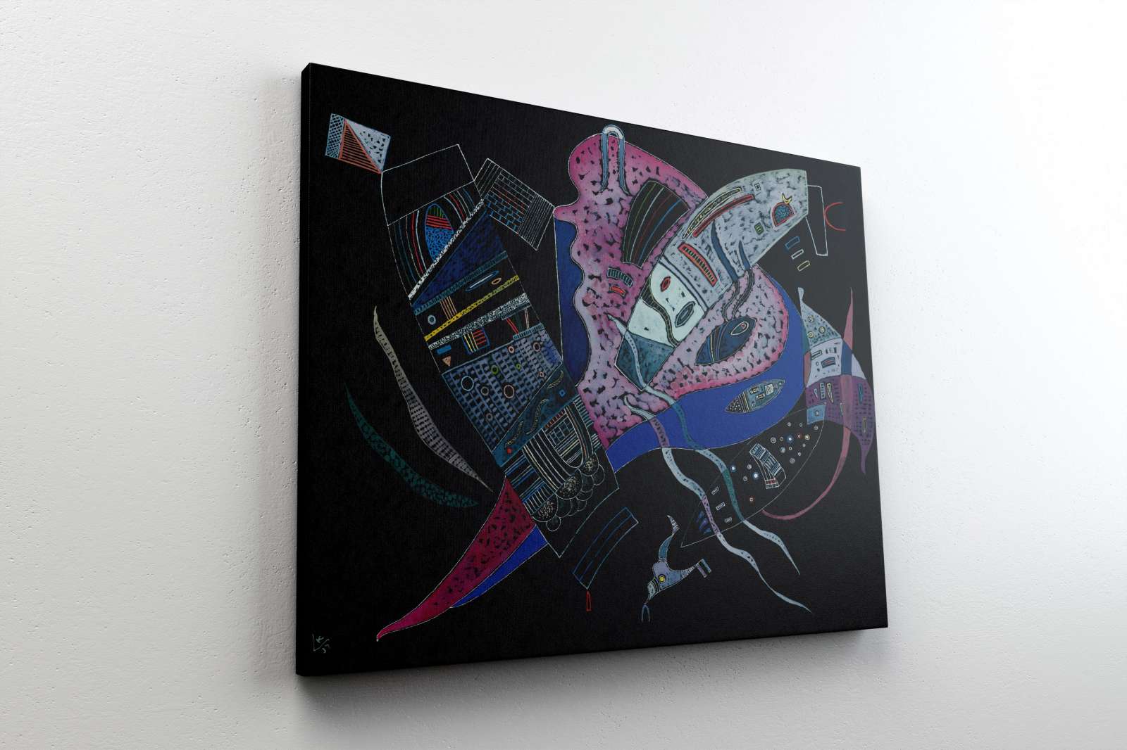 Reprodukcija „Susikaupęs“, Wassily Kandinsky (1937)