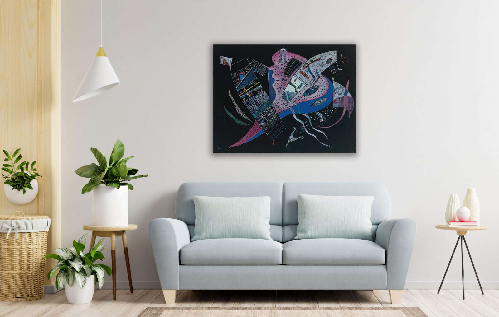 Reprodukcija „Susikaupęs“, Wassily Kandinsky (1937)