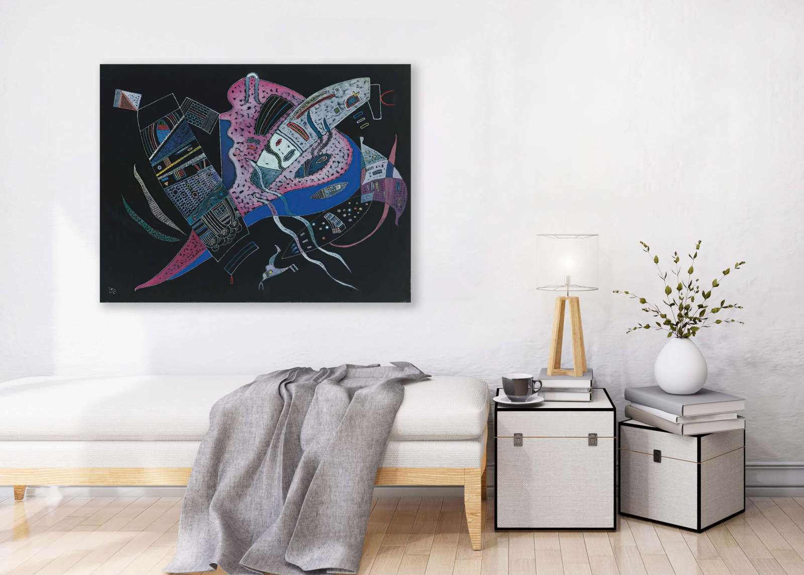 Reprodukcija „Susikaupęs“, Wassily Kandinsky (1937)