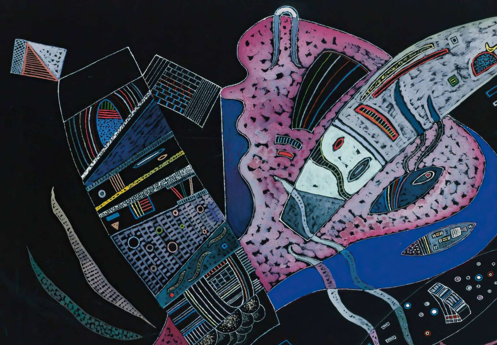 Reprodukcija „Susikaupęs“, Wassily Kandinsky (1937)
