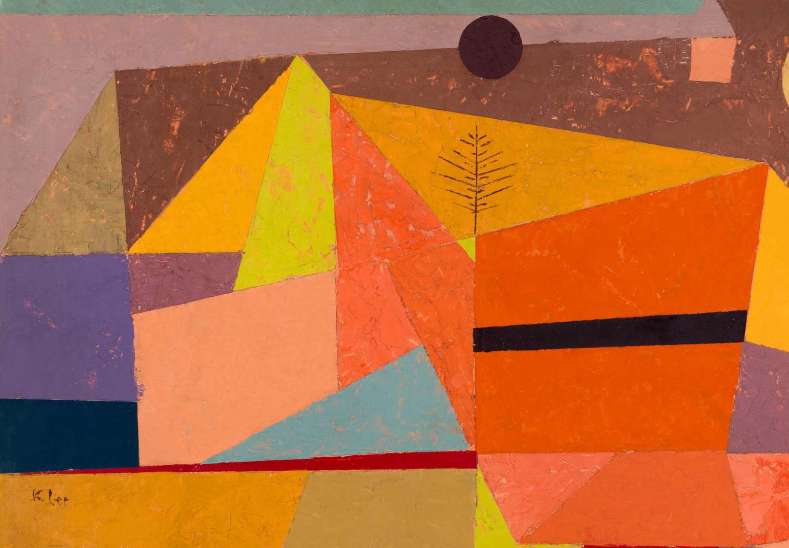 Reprodukcija „Linksmas kalnų peizažas“, Paul Klee