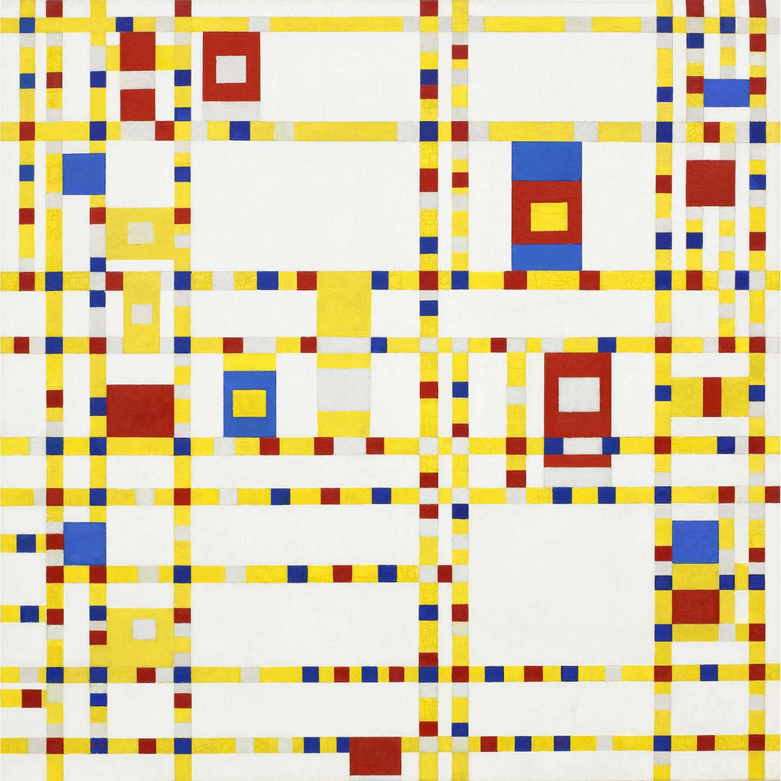 Reprodukcija „Brodvėjaus bugivugis“, Piet Mondrian (1943)