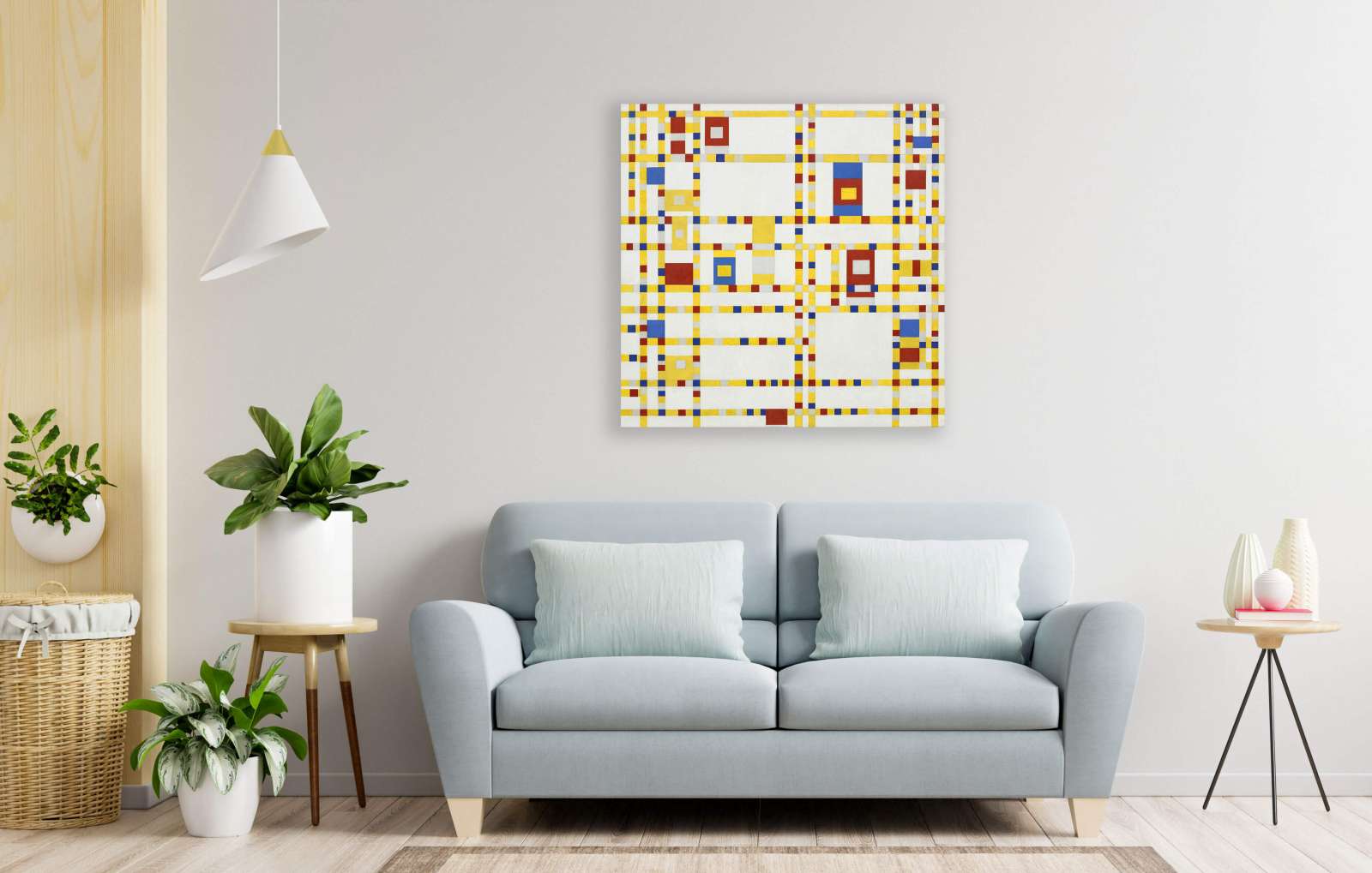 Reprodukcija „Brodvėjaus bugivugis“, Piet Mondrian (1943)
