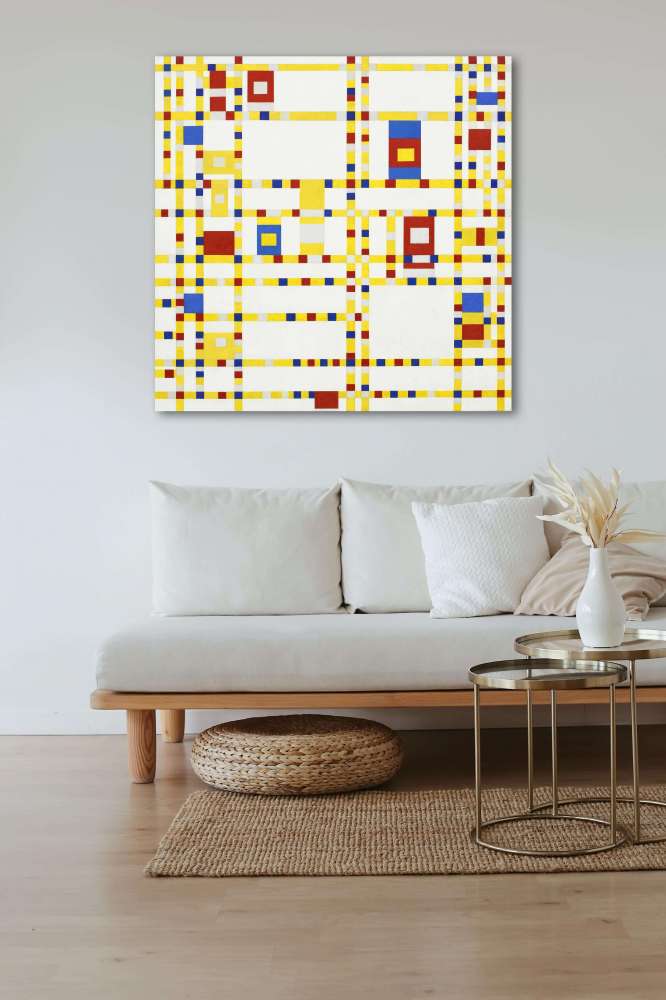 Reprodukcija „Brodvėjaus bugivugis“, Piet Mondrian (1943)