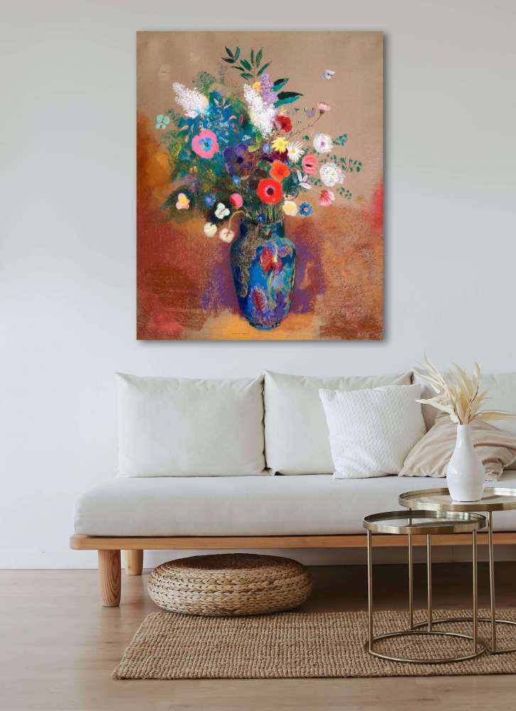 Reprodukcija „Gėlių puokštė“,  Odilon Redon (1905)