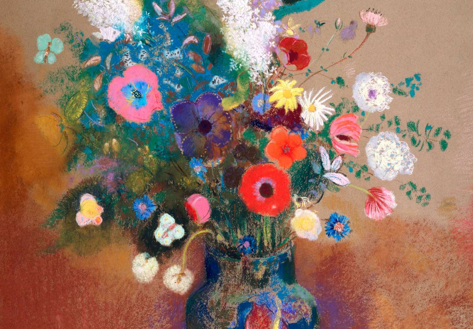 Reprodukcija „Gėlių puokštė“,  Odilon Redon (1905)