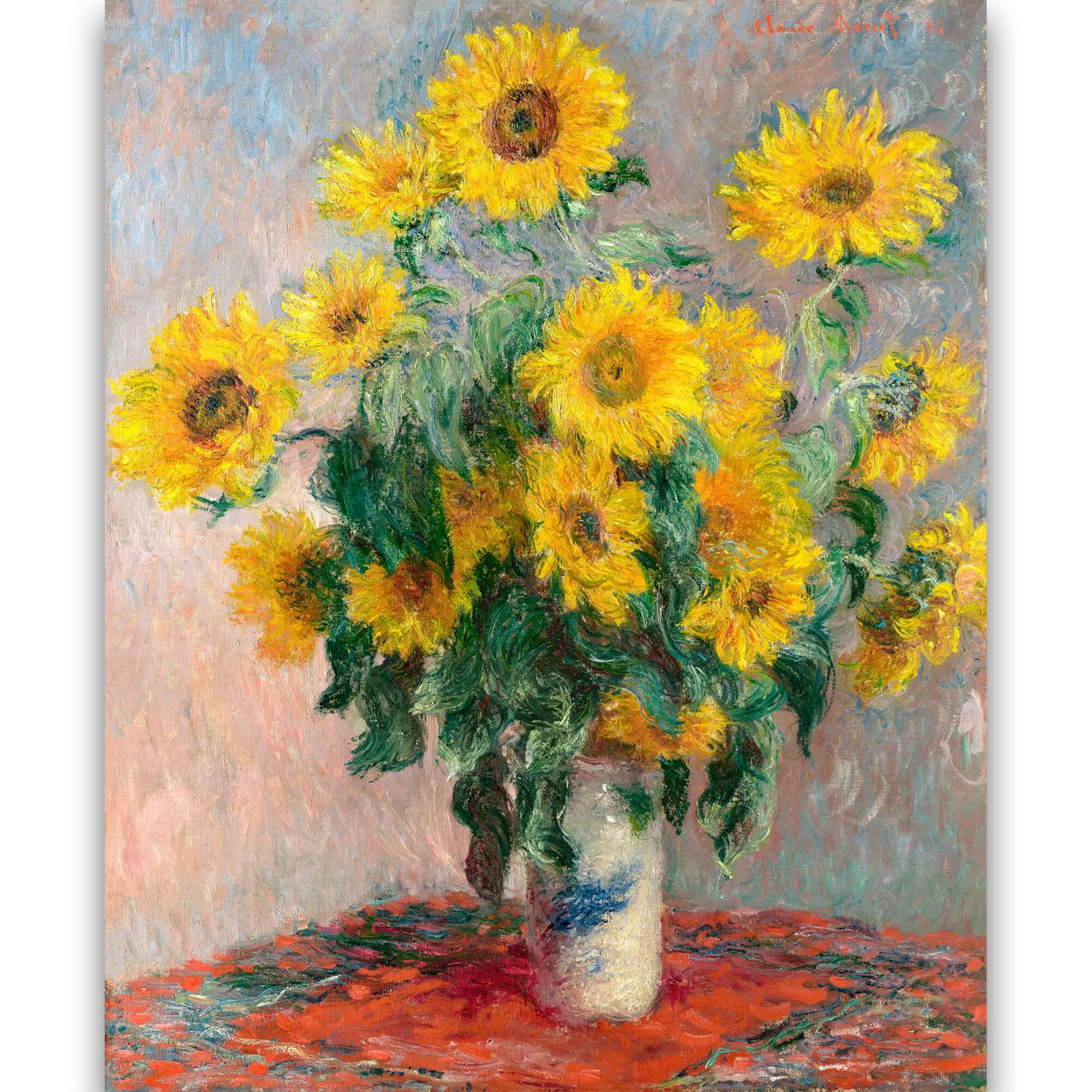 Reprodukcija „Saulėgrąžų puokštė“,  Claude Monet