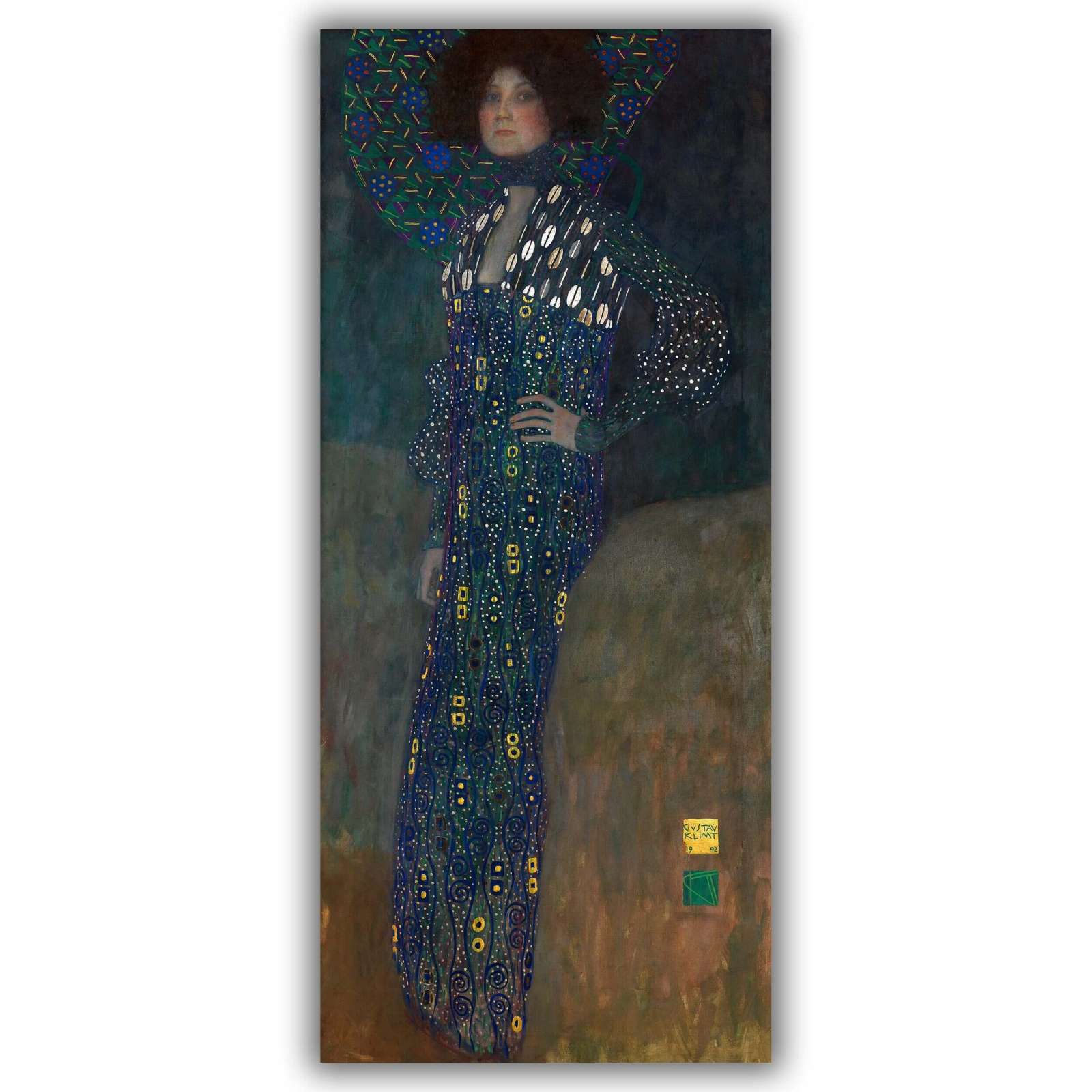 Reprodukcija „Emilie Flöge portretas“, Gustav Klimt (1902)
