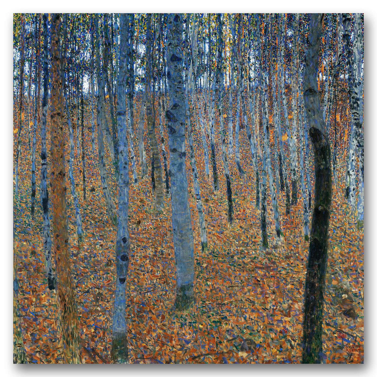 Reprodukcija „Beržų giraitė“, Gustav Klimt (1902)