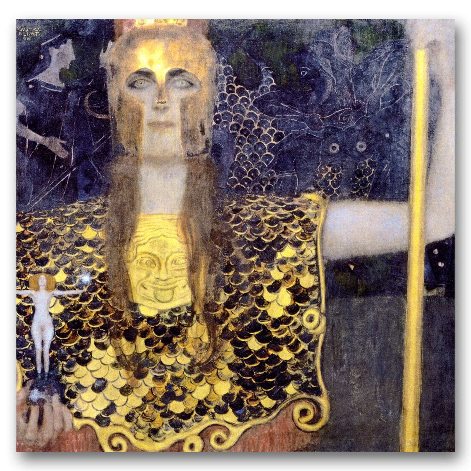 Reprodukcija „Atėnė Paladė“, Gustav Klimt (1898)