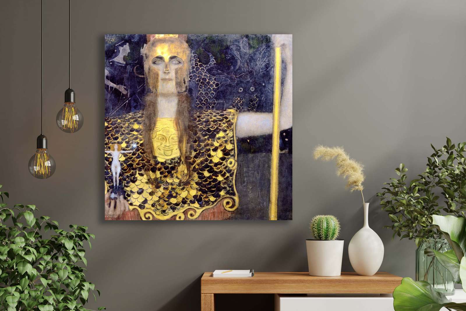 Reprodukcija „Atėnė Paladė“, Gustav Klimt (1898)