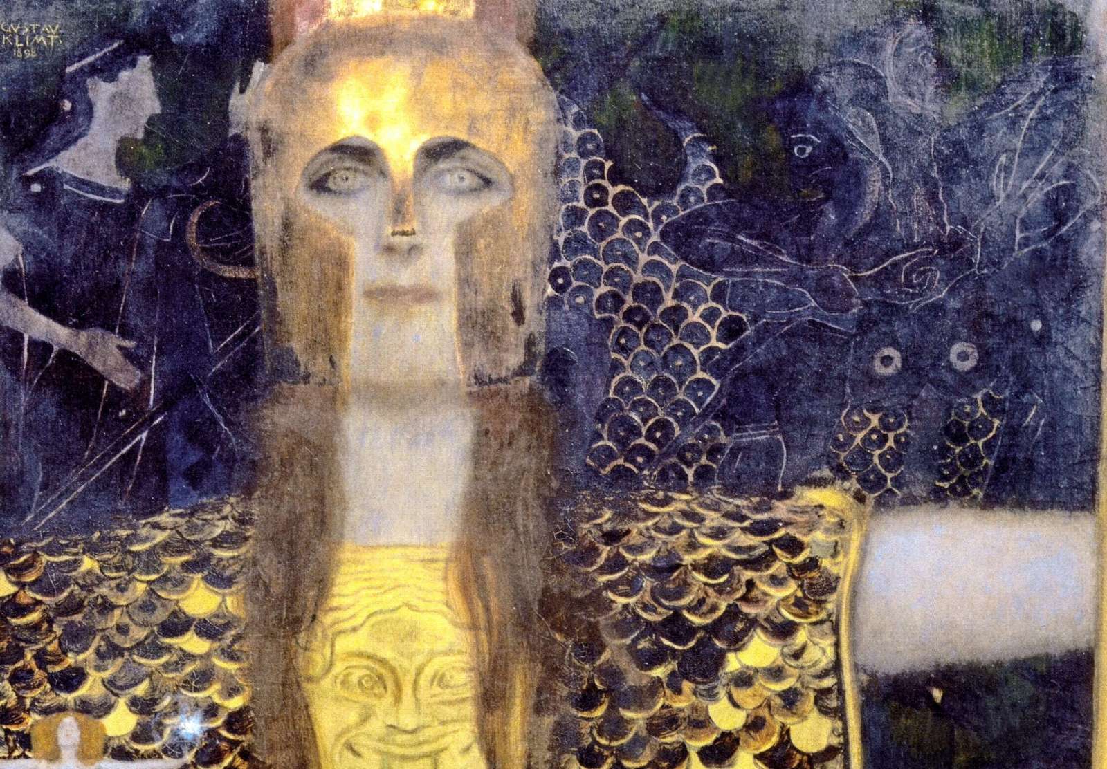 Reprodukcija „Atėnė Paladė“, Gustav Klimt (1898)