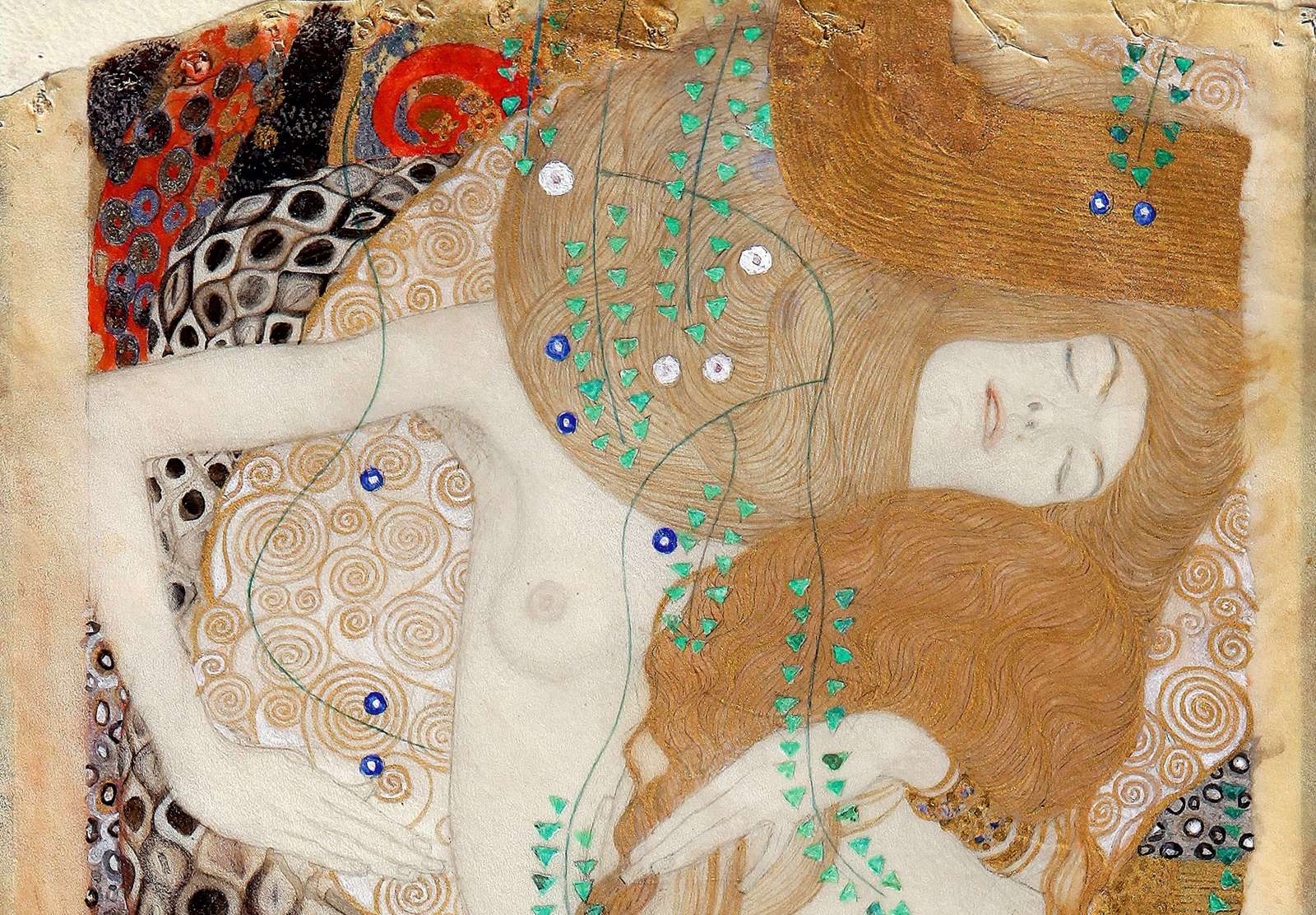 Reprodukcija „Vandens gyvatės II“, Gustav Klimt (1904)