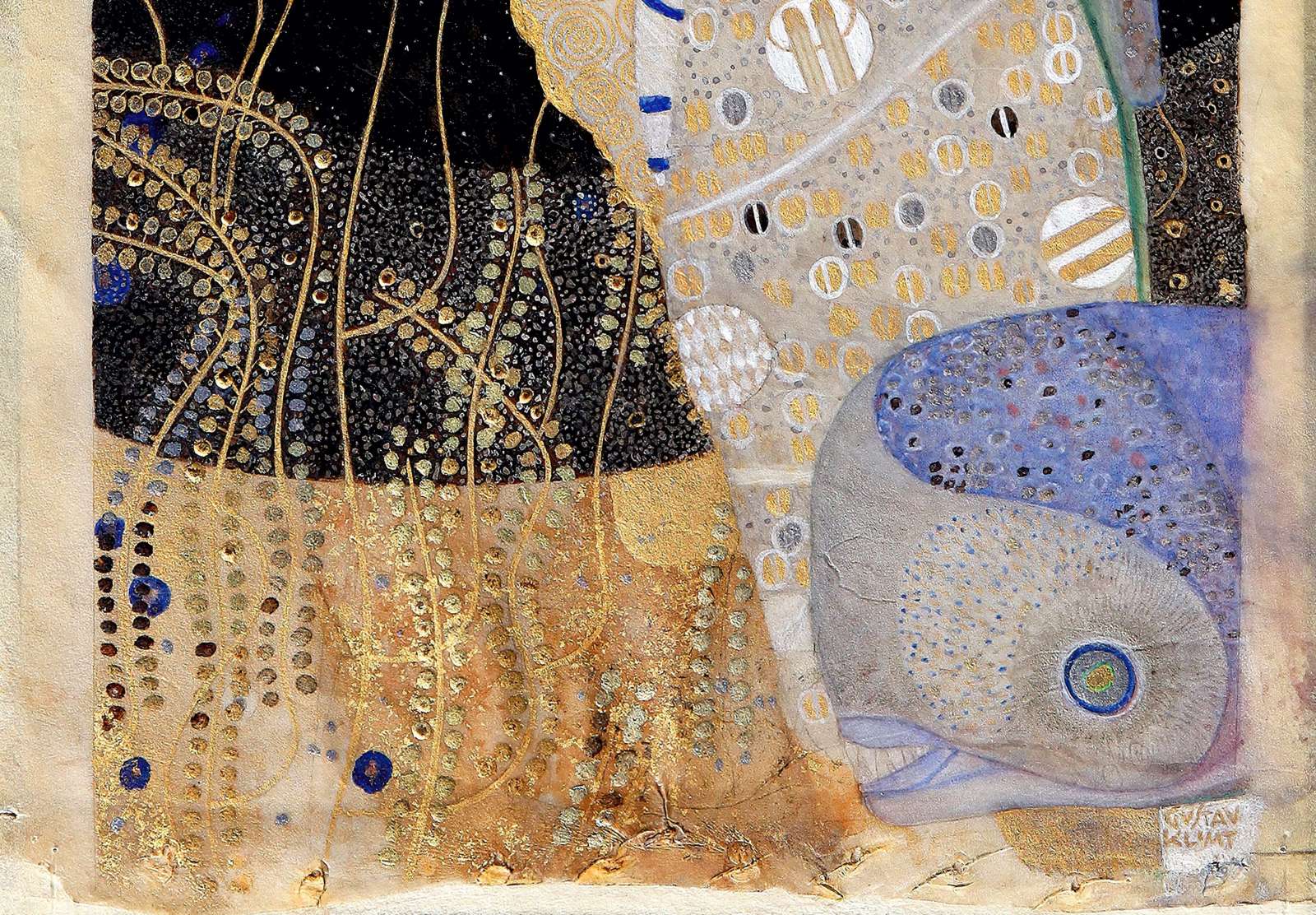 Reprodukcija „Vandens gyvatės II“, Gustav Klimt (1904)