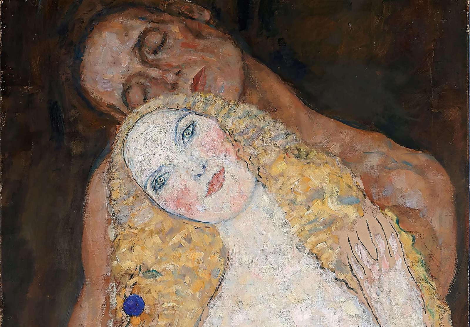 Reprodukcija „Adomas ir Ieva“, Gustav Klimt (1918)