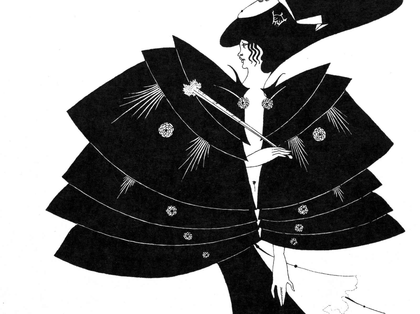 Plakatas „Juodasis apsiaustas“, Aubrey Vincent Beardsley (1893)
