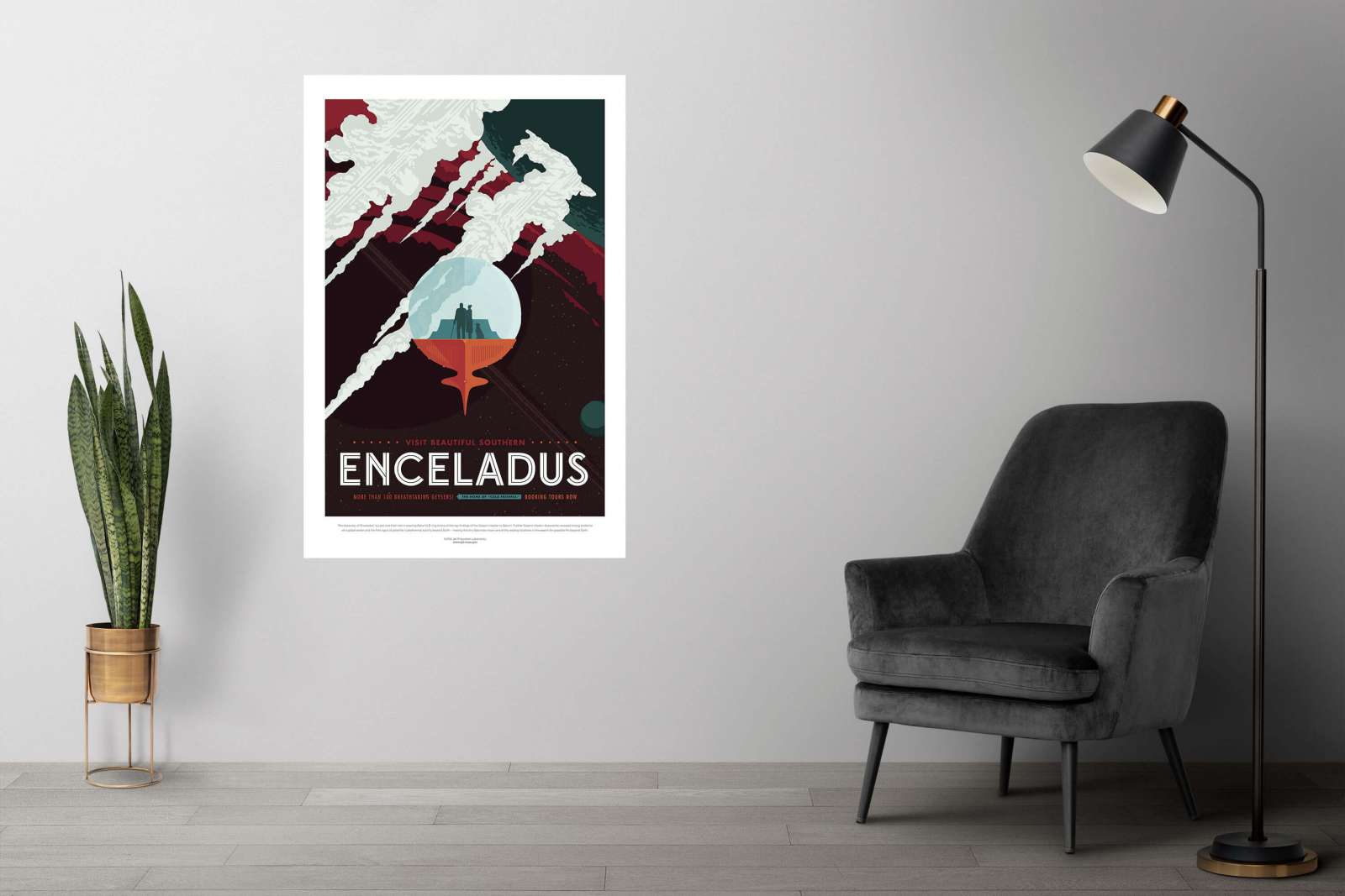 NASA Plakatas „Enceladas“
