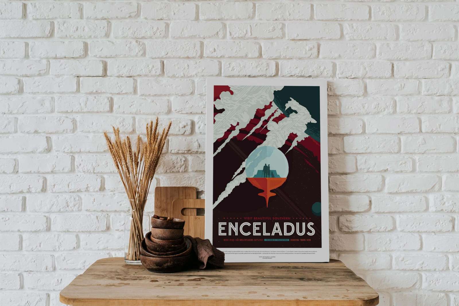 NASA Plakatas „Enceladas“
