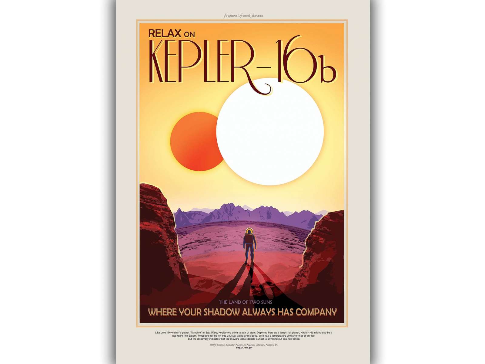 NASA Plakatas „Kepler 16b“