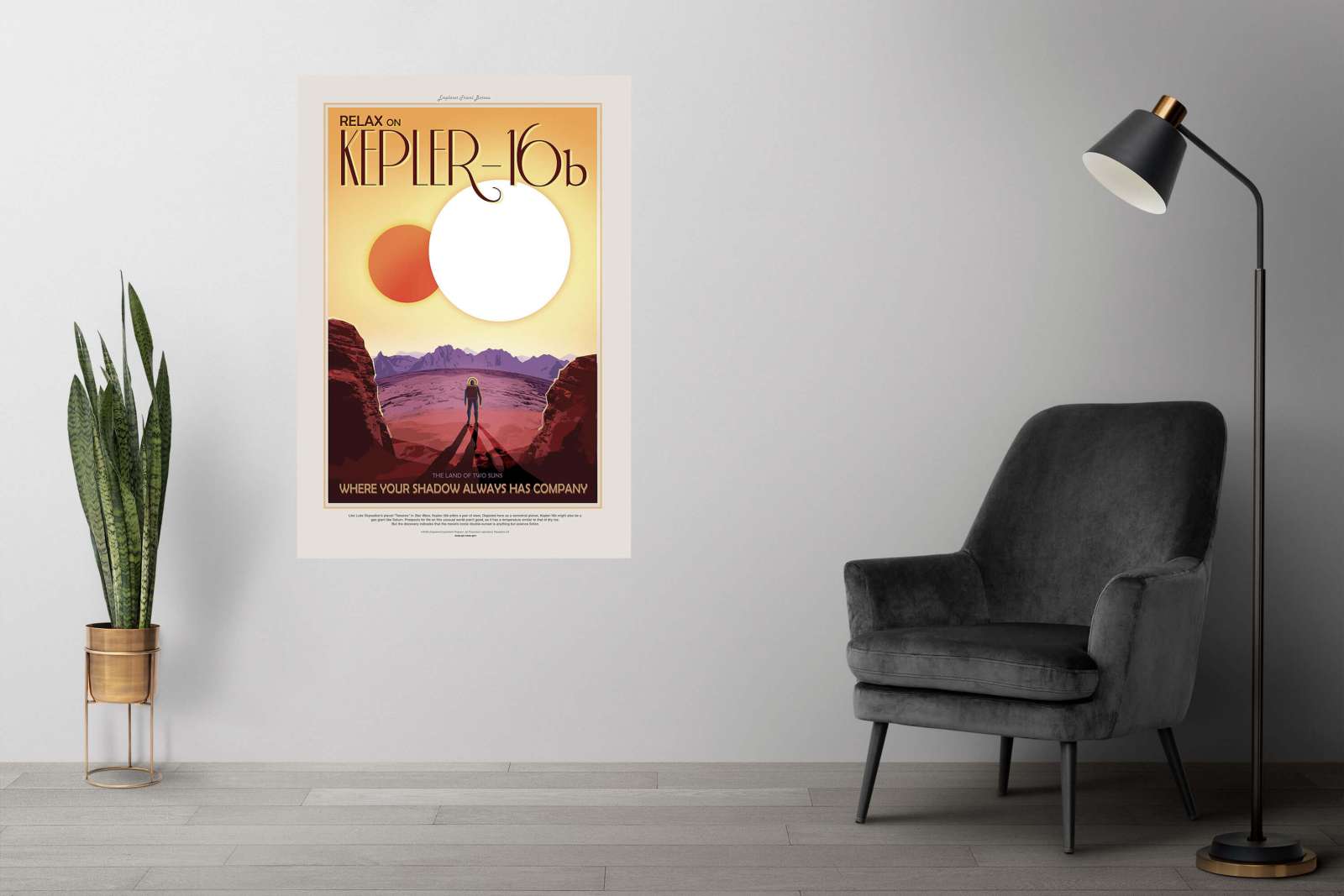 NASA Plakatas „Kepler 16b“