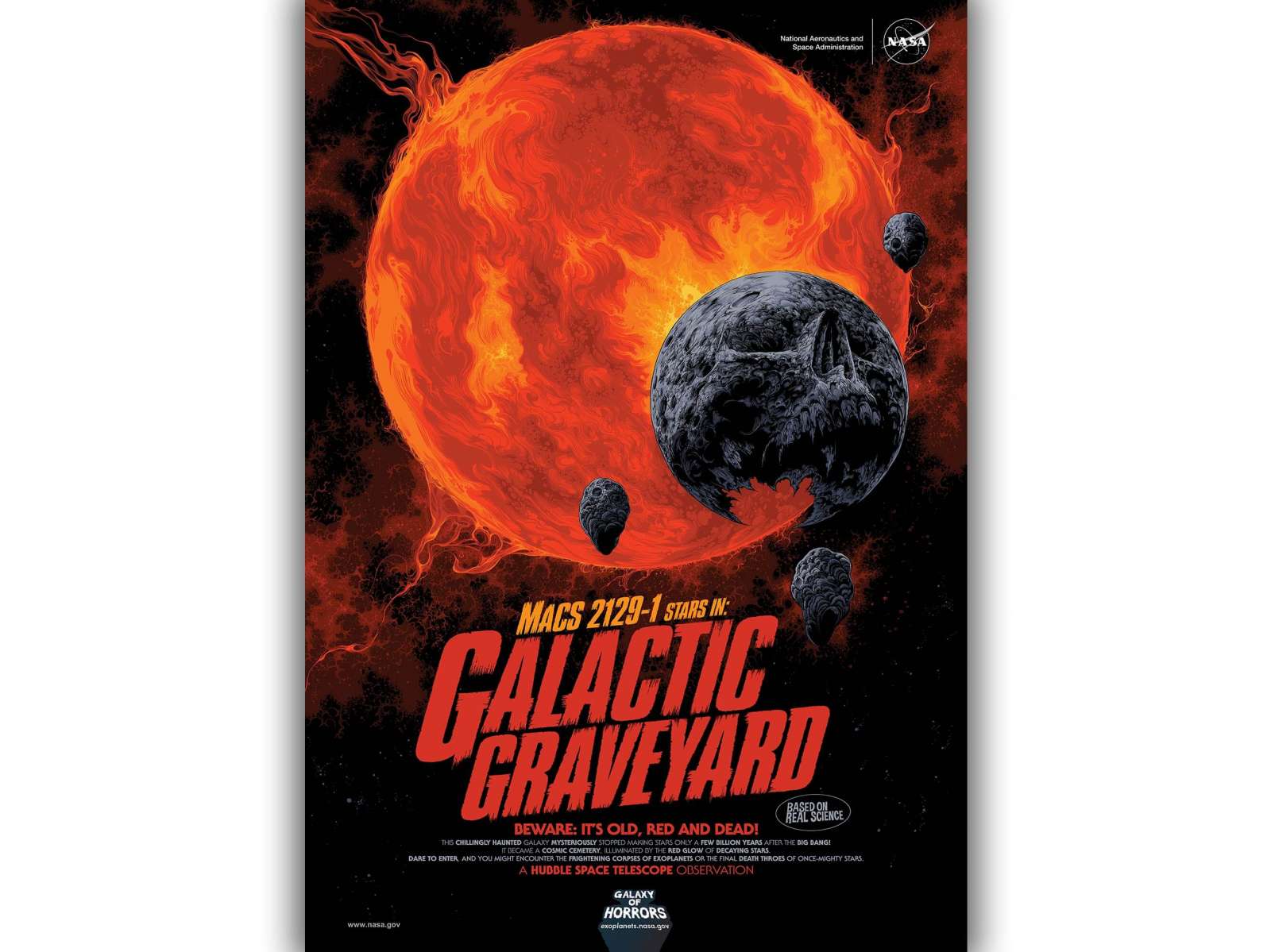 NASA Plakatas „Galaktikos kapinės“