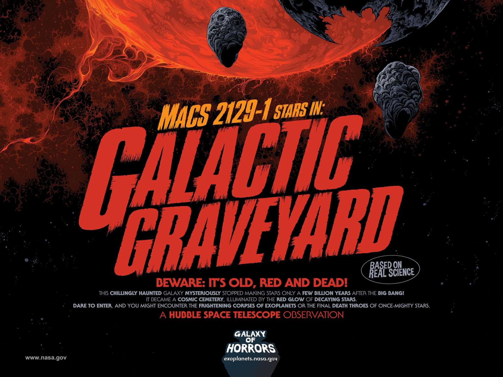 NASA Plakatas „Galaktikos kapinės“