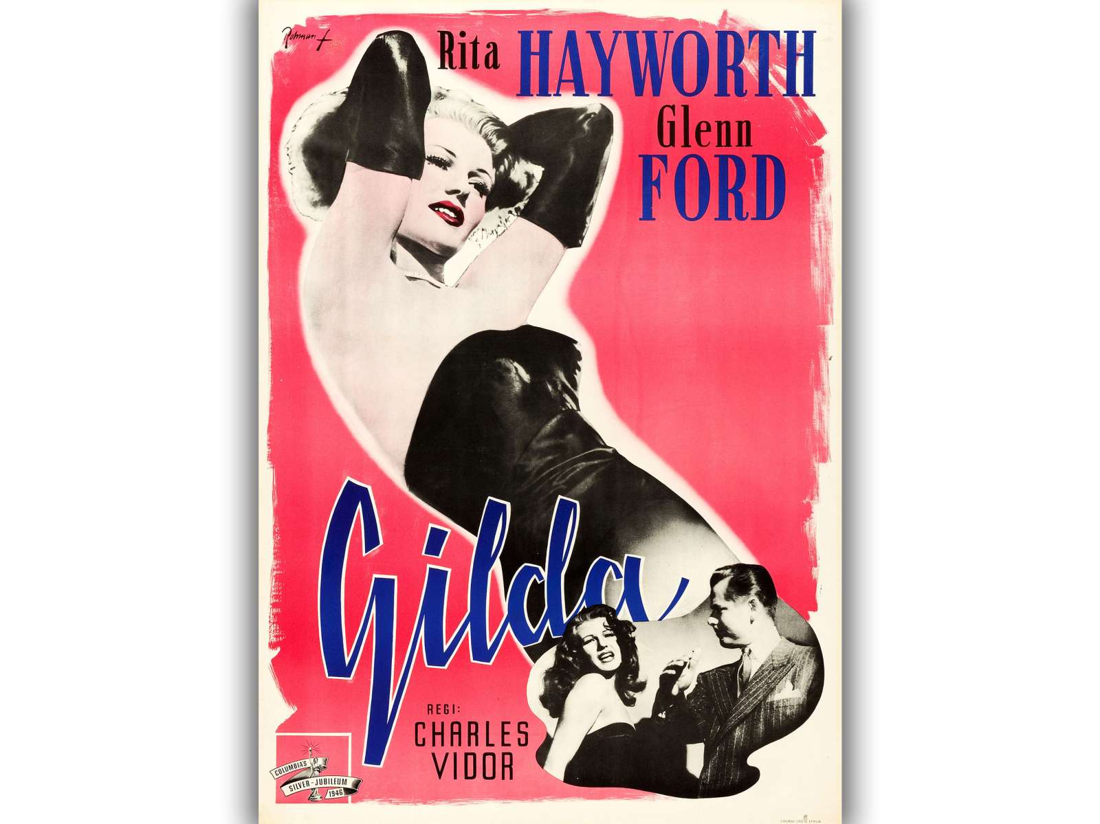 Retro holivudo filmo plakatas „Gilda“