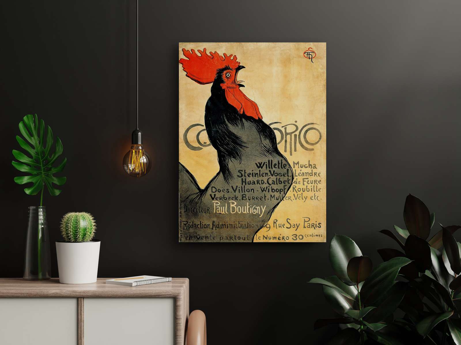Retro reklaminis plakatas „Cocorico“