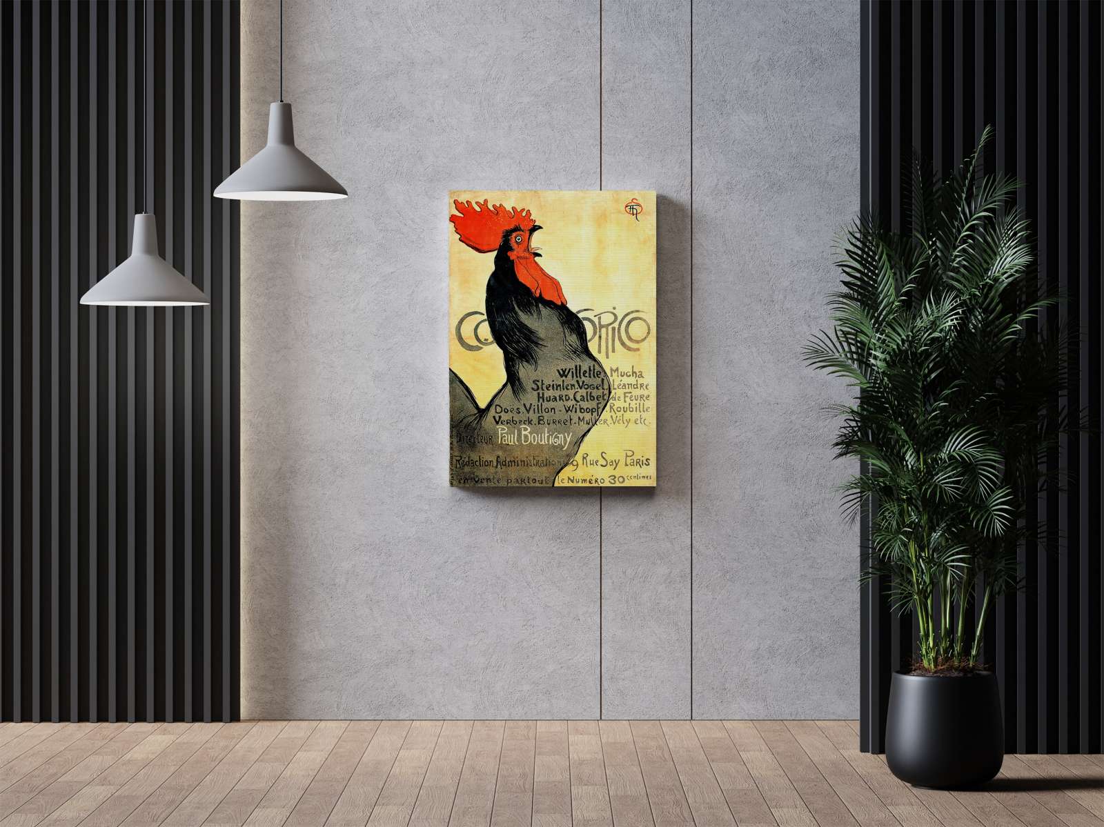 Retro reklaminis plakatas „Cocorico“