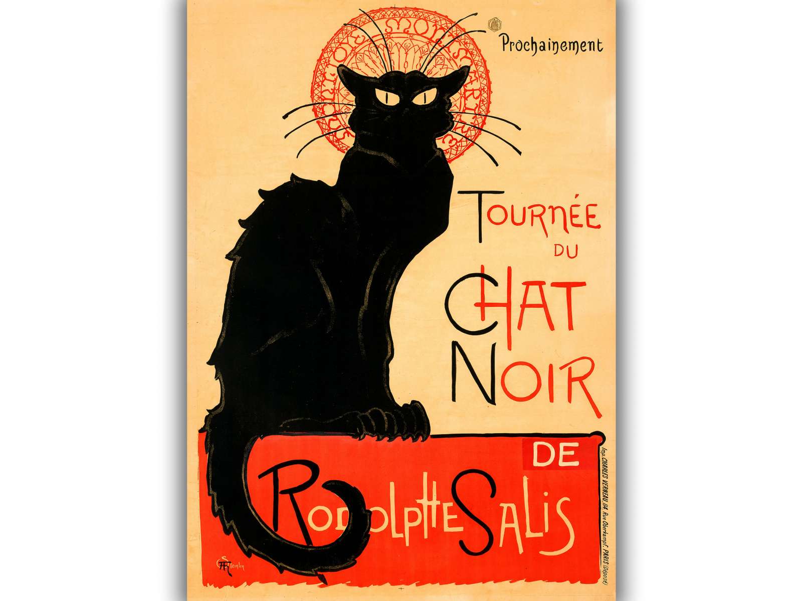 Retro reklaminis plakatas „Chat noir“