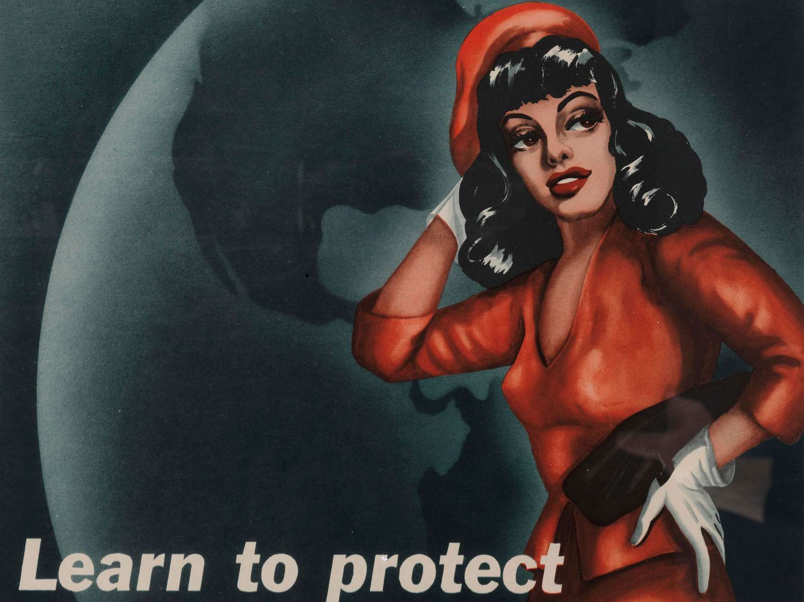 Retro plakatas „Apsisaugok nuo venerinių ligų“