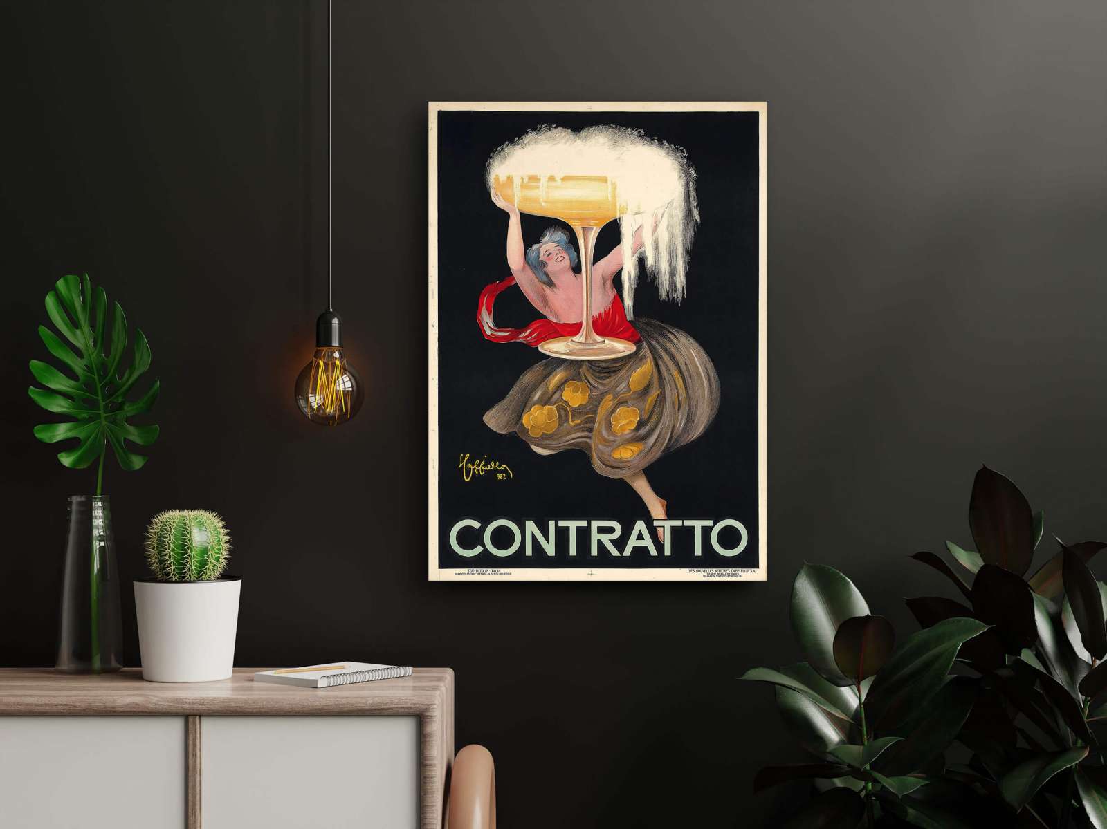 Retro reklaminis plakatas „Contratto“
