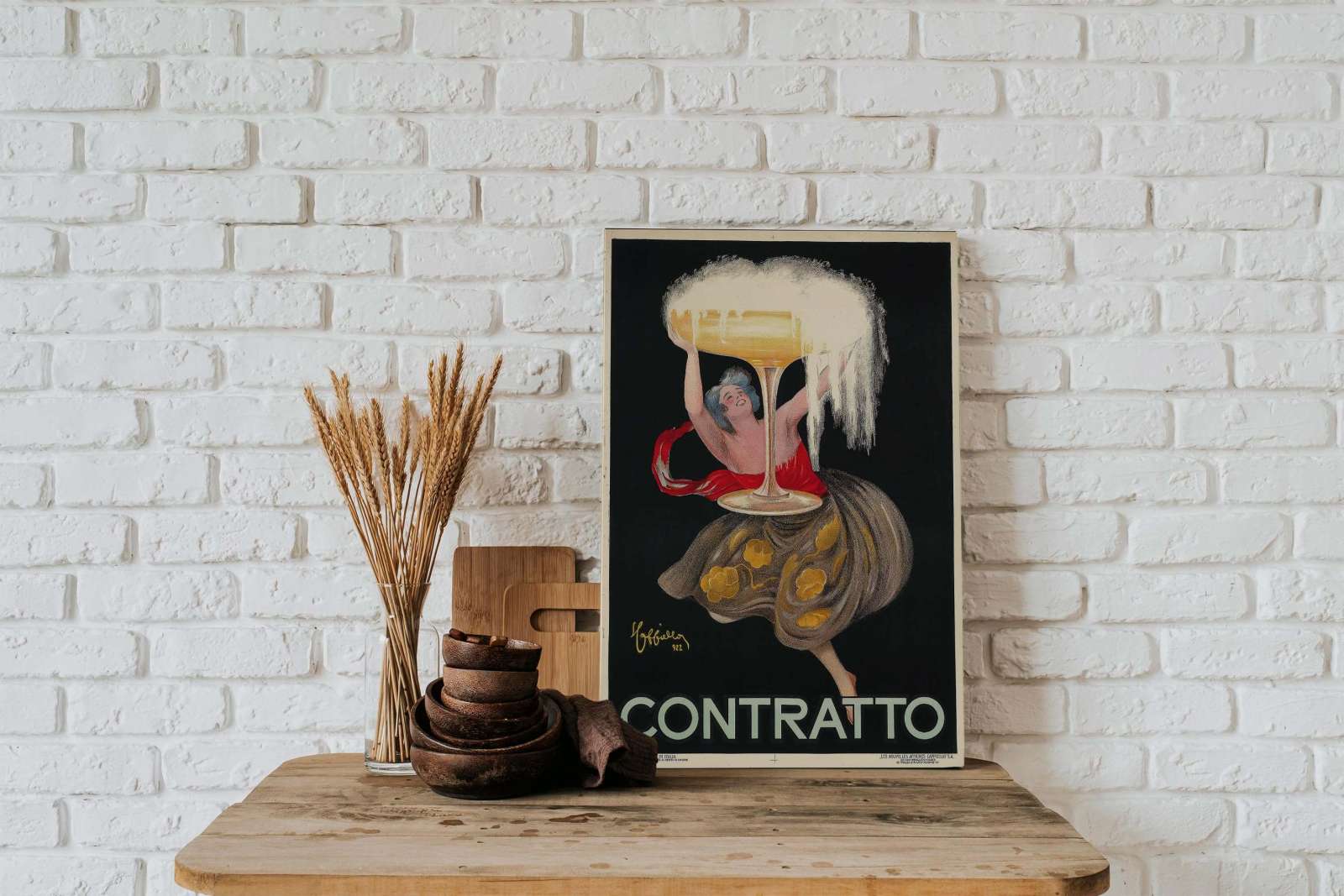 Retro reklaminis plakatas „Contratto“