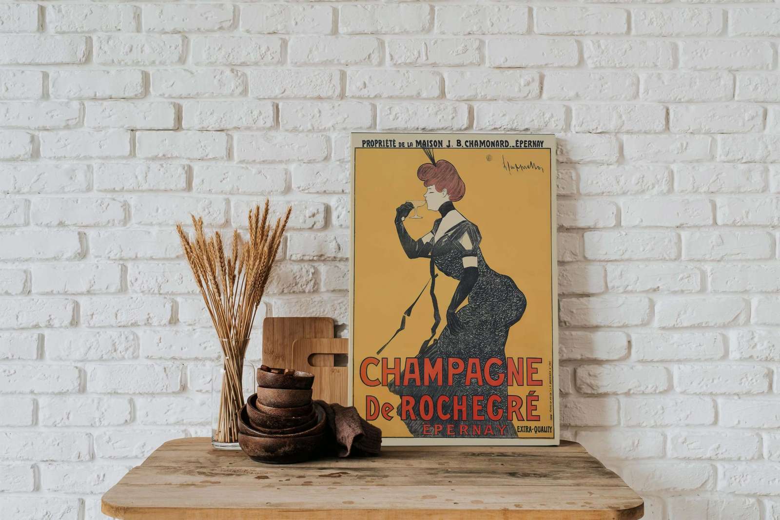 Retro reklaminis plakatas „Champagne De Rochegre“
