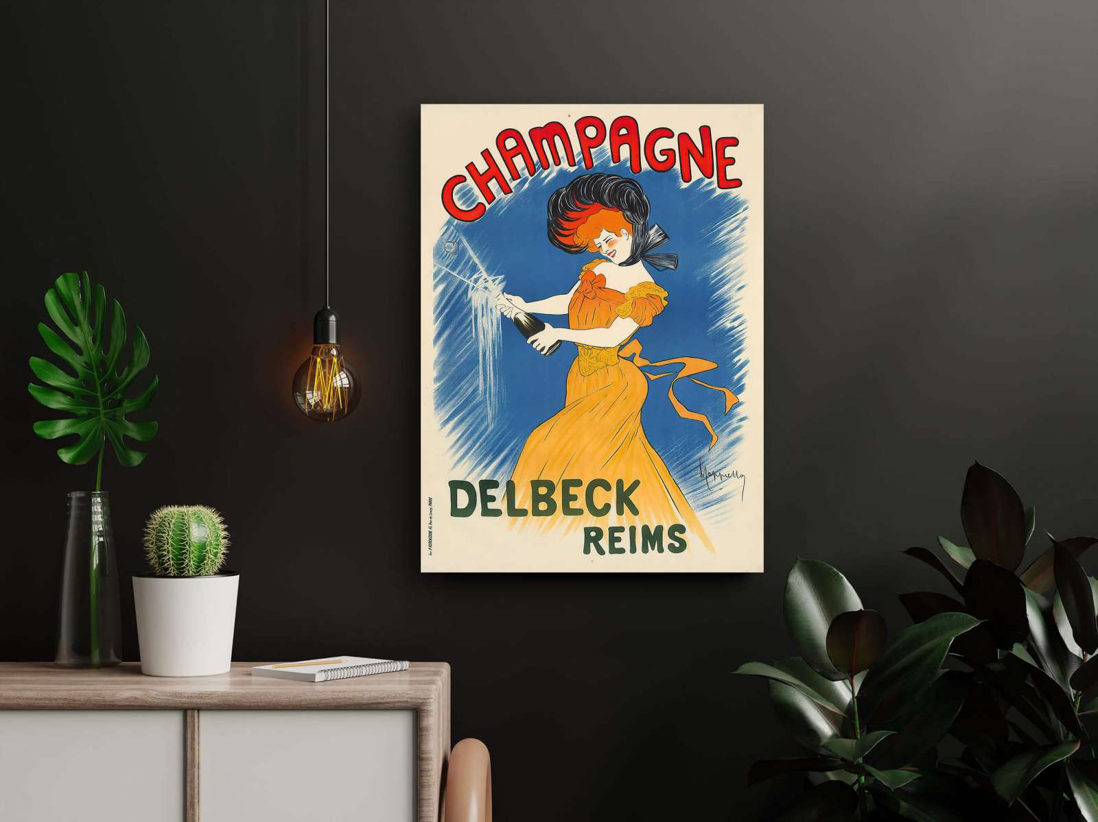 Retro reklaminis plakatas „Šampanas“