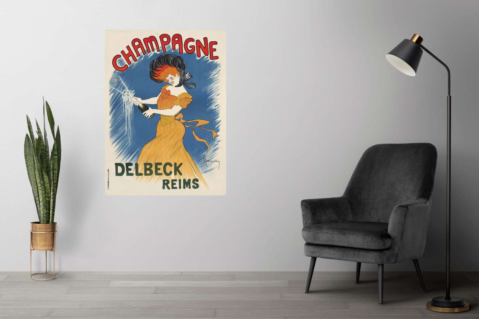 Retro reklaminis plakatas „Šampanas“