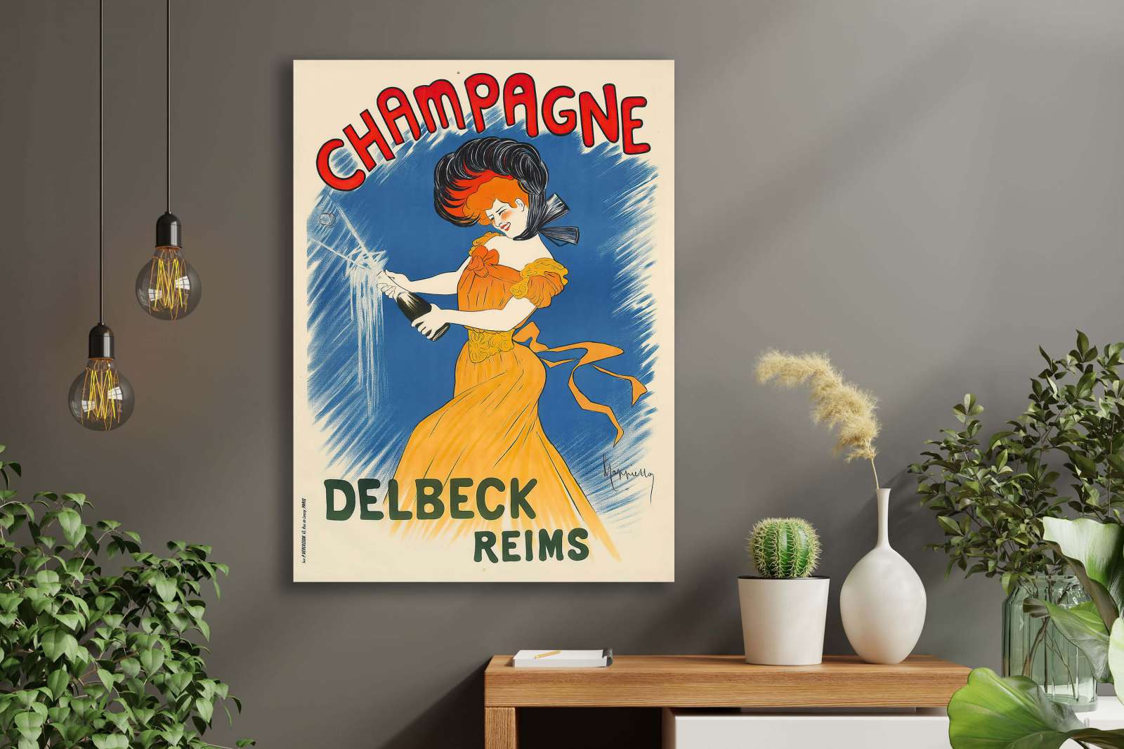Retro reklaminis plakatas „Šampanas“