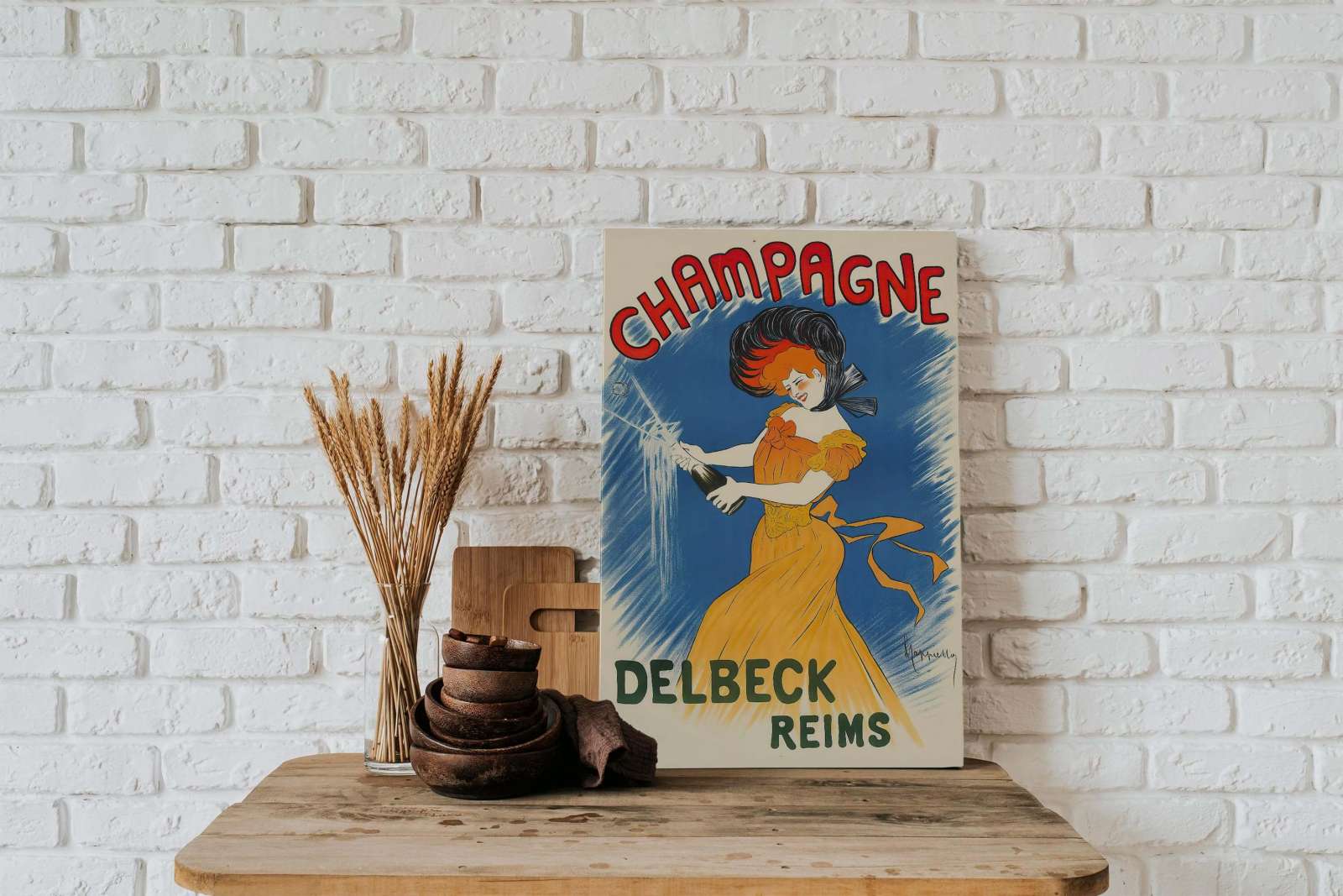 Retro reklaminis plakatas „Šampanas“