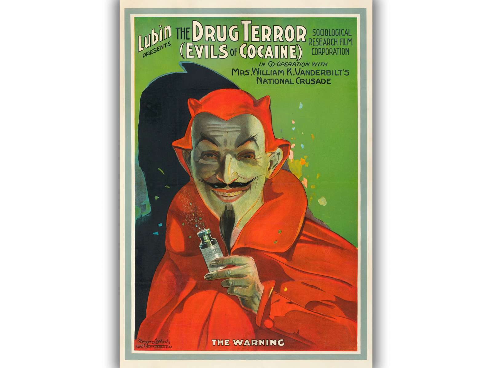 Retro plakatas „The Drug Terror“