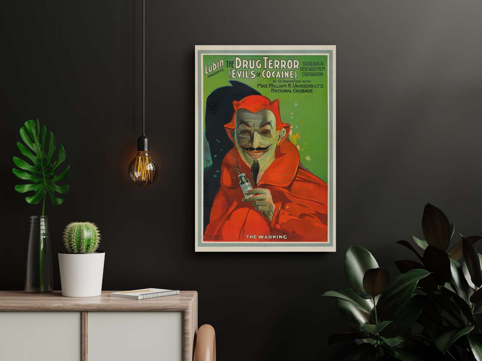 Retro plakatas „The Drug Terror“