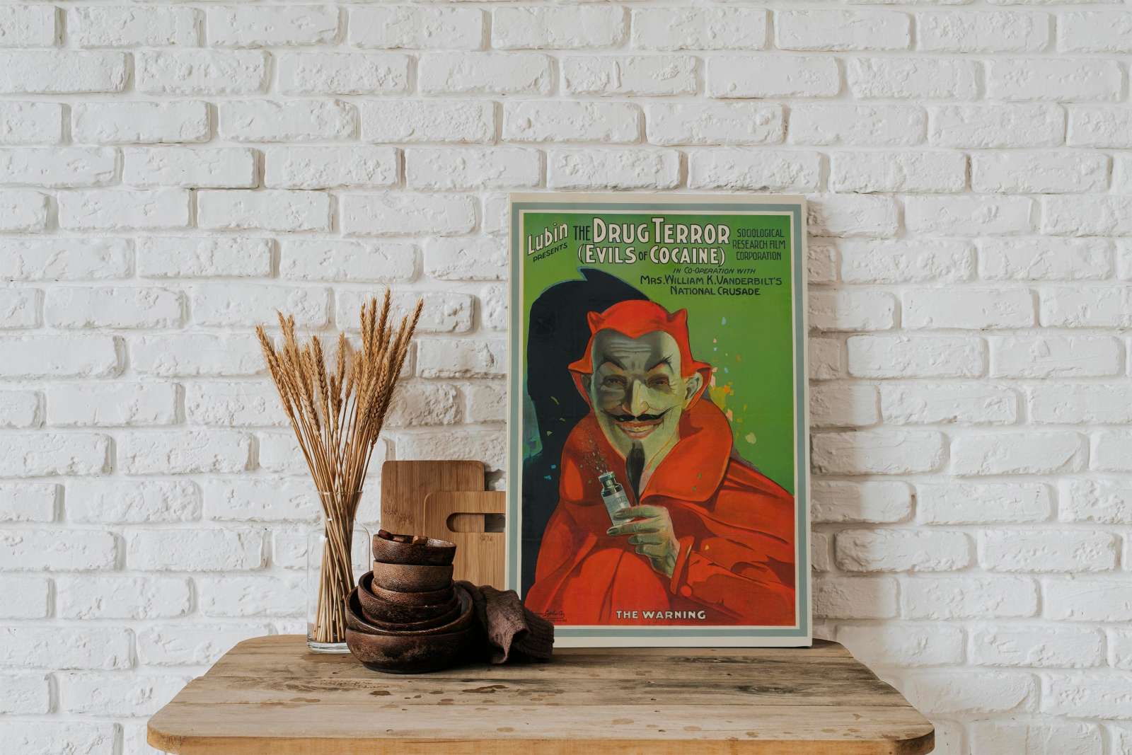 Retro plakatas „The Drug Terror“