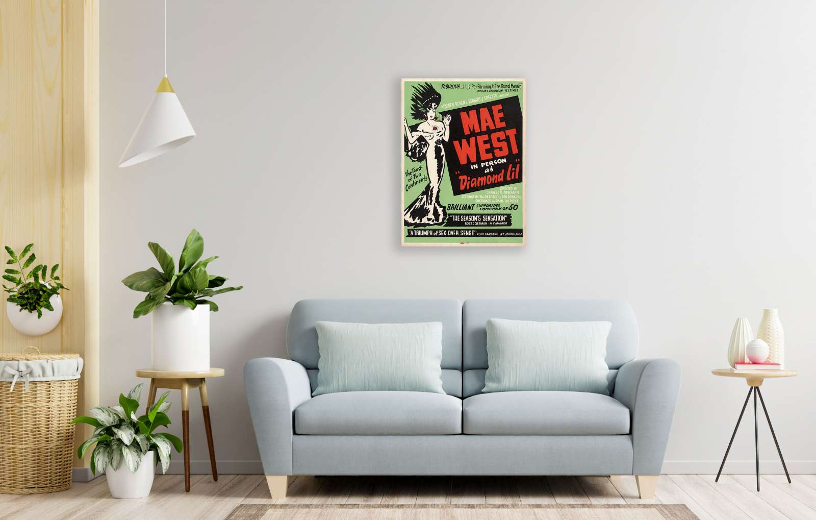 Retro holivudo filmo plakatas „Mae West in Diamond Lil“