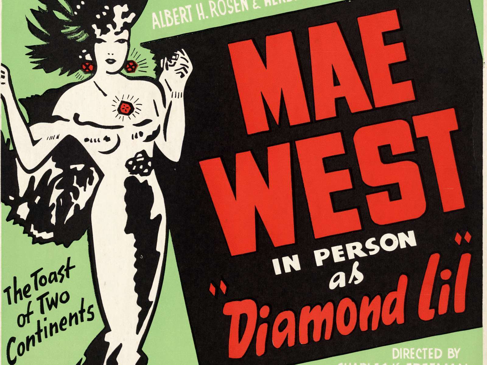 Retro holivudo filmo plakatas „Mae West in Diamond Lil“